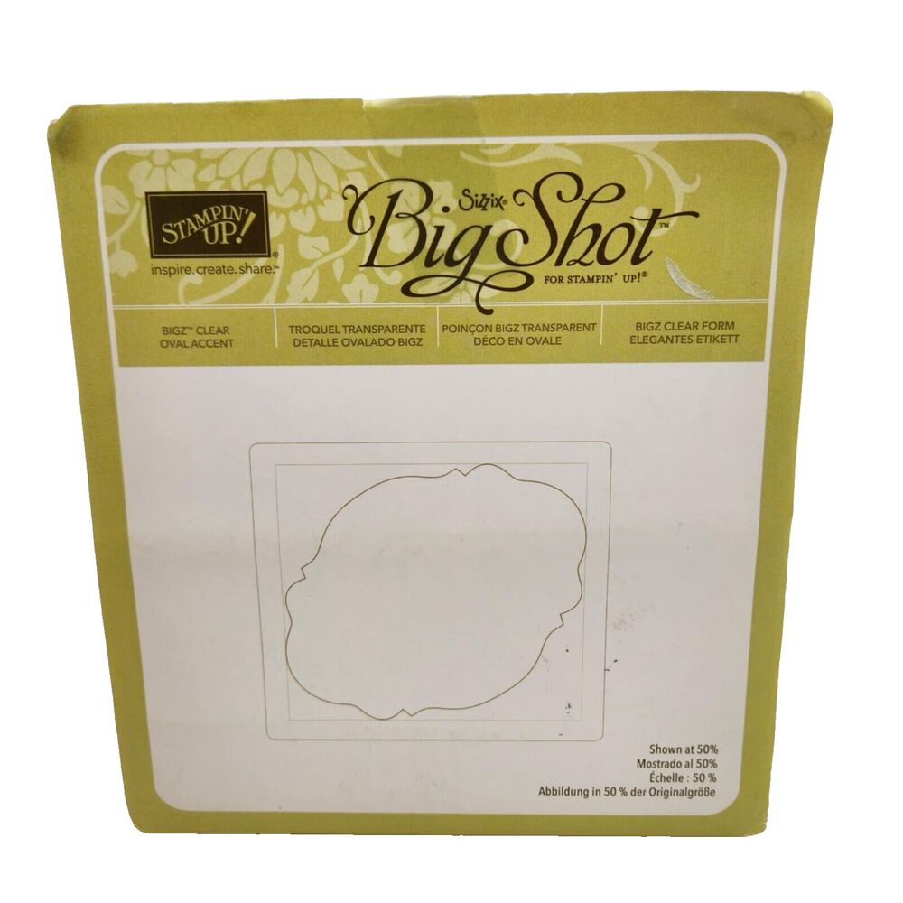 Stampin Up BigZ Clear Oval Accent Die Sizzix Big Shot